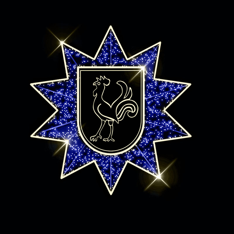 Světelný dekor s gravírovanou vsadkou LED 9961 - 80 x 80 cm