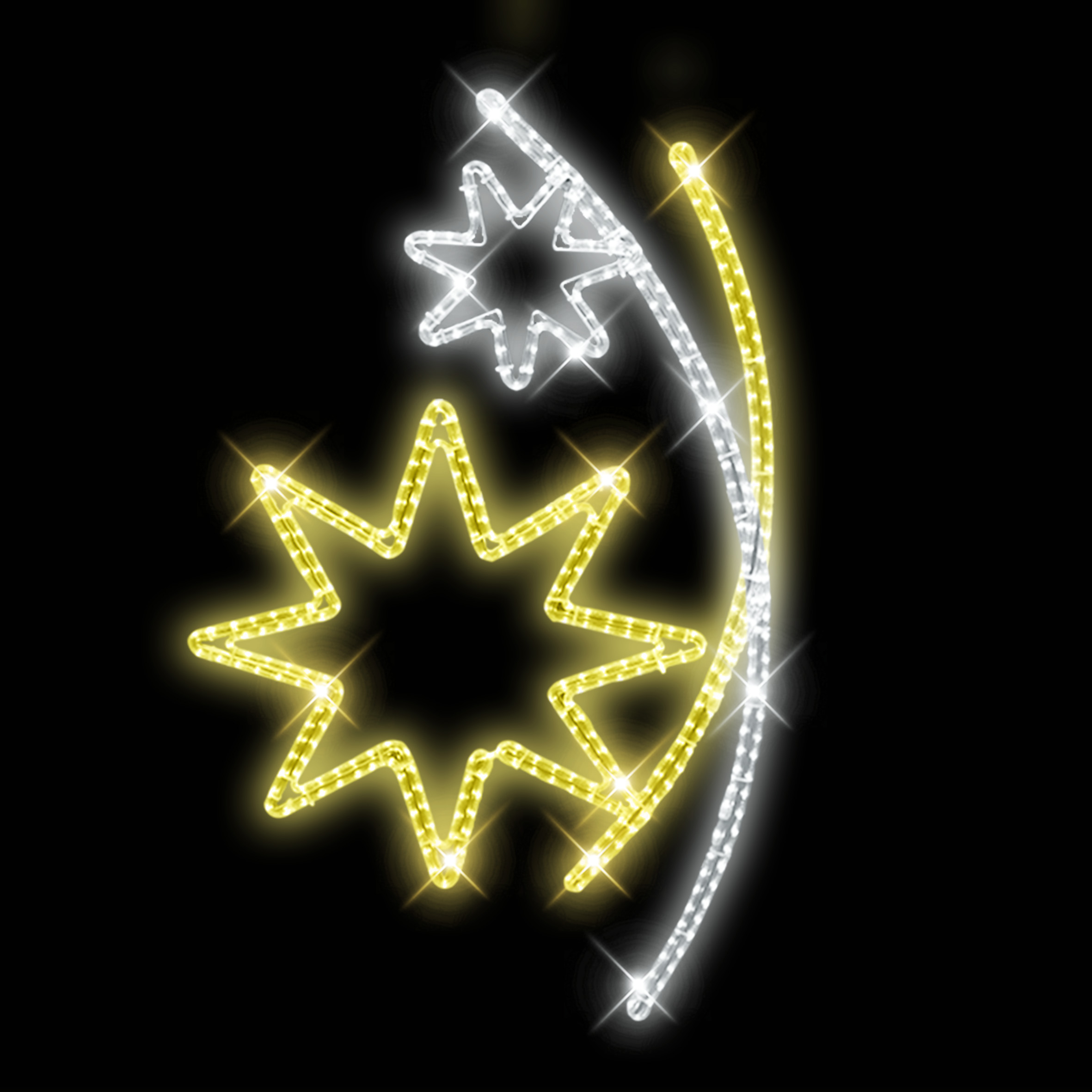 Světelný dekor Hvězdy v oblouku malé LED 1173 - 133 x 81 cm