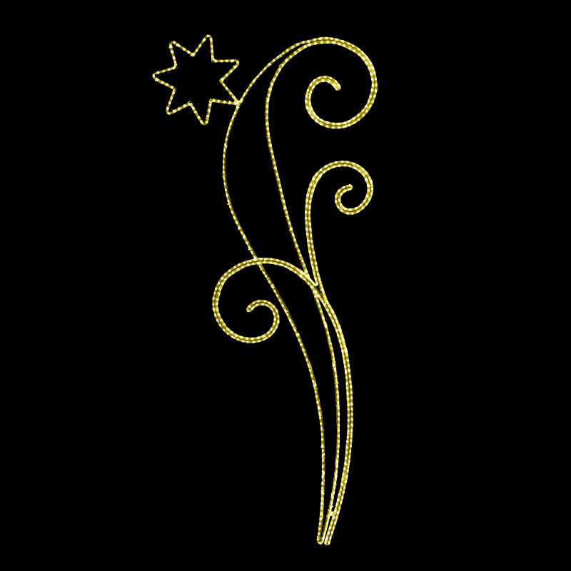 Světelný Kroucený dekor do špičky velký LED 1231 - 266 x 117 cm