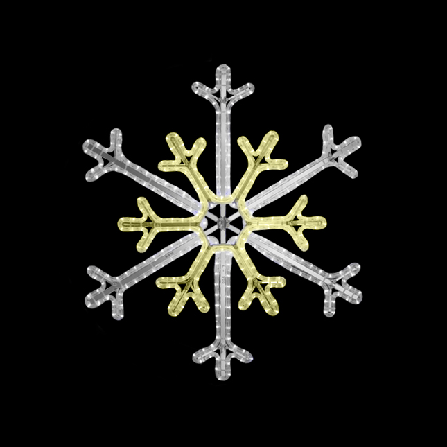 Světelný Dekor Vločka dvojitá LED 6792 - 89x84cm