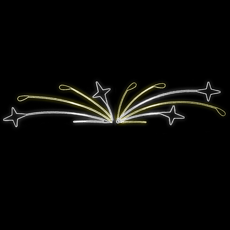 Dekorace do převěsu Hvězdy Orion s orobinci LED 9661 • 9651 - 110 x 561 cm