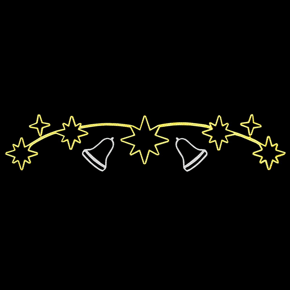 Dekorace do převěsu Zvonky s hvězdami LED 4141 - 100 x 450 cm