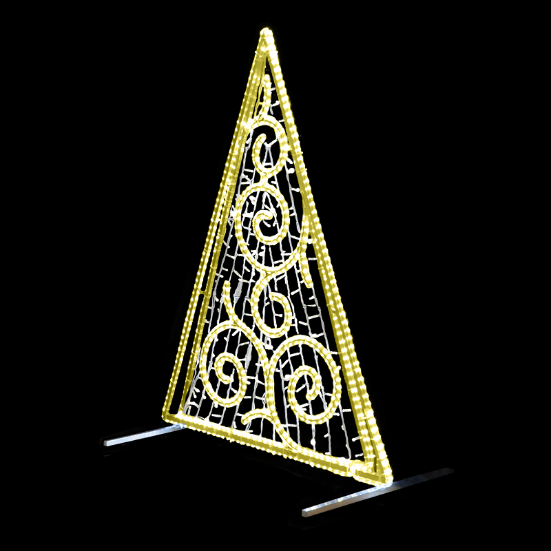 2D LED stromek trojúhelník malý - N1/19 - 155 x 118 cm - solitér