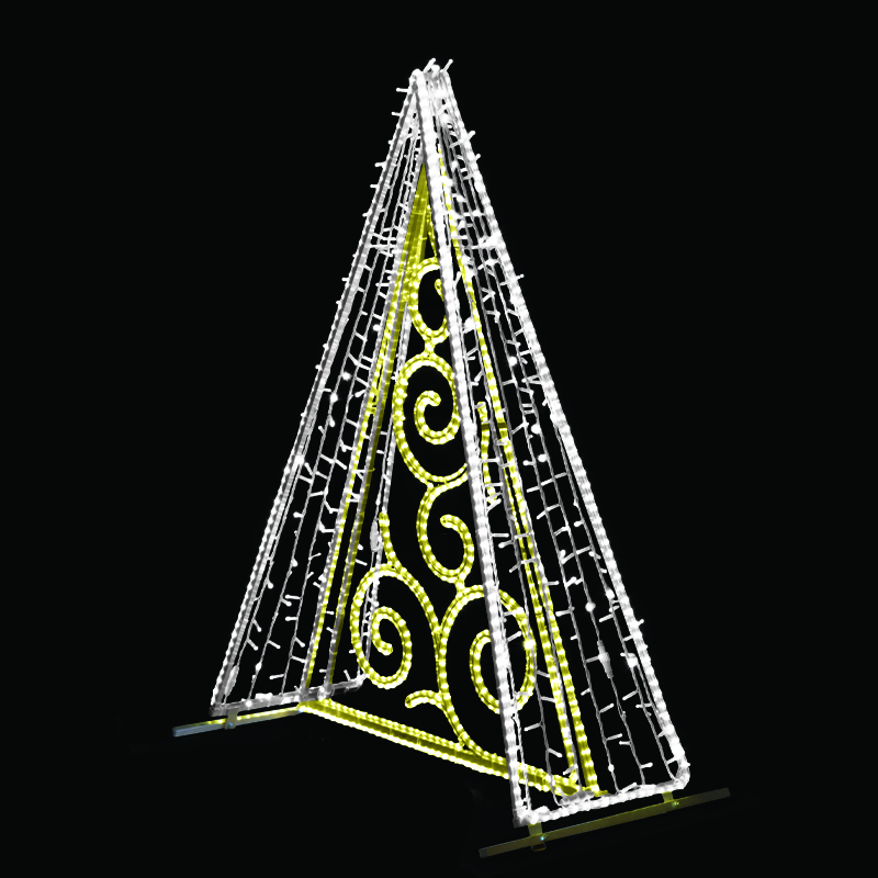 LED 3D stromek trojúhelník malý 168 x 126 x 51 cm - N4/19