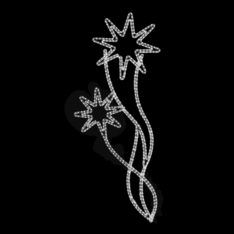 Světelný Dekor hvězdy ve vlnkách LED 1192 - 185 x 77 cm