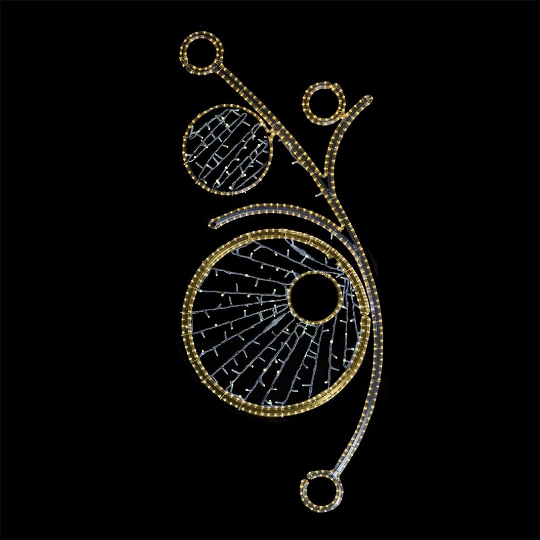 Světelný Dekor s výpletem menší LED 1012 - 215 x 86 cm