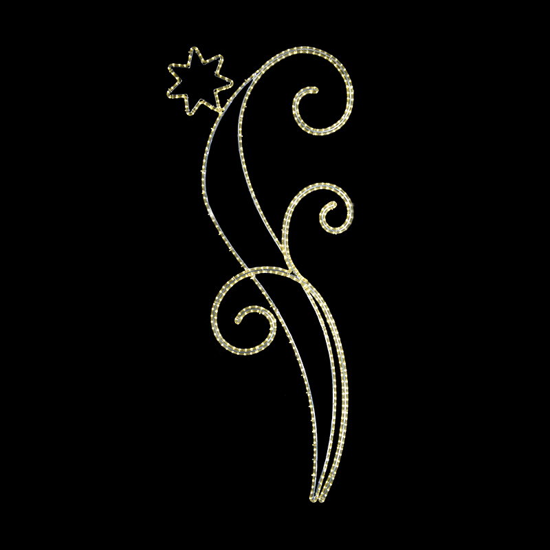 Světelný Kroucený dekor do špičky střední LED 1232 - 216 x 89 cm