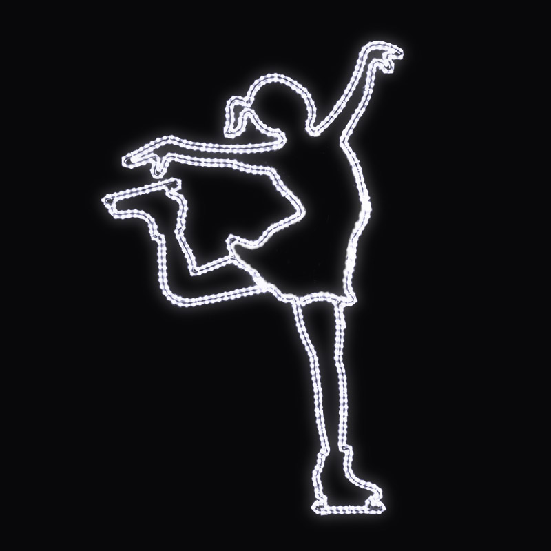 LED dekor bruslařka N12/20 - 213 x 131 cm s výpletem