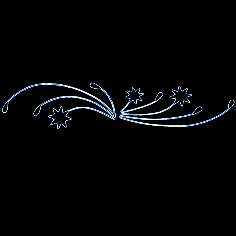 Dekorace do převěsu Hvězdy s orobinci LED 9681 • 9671 - 110 x 568 cm