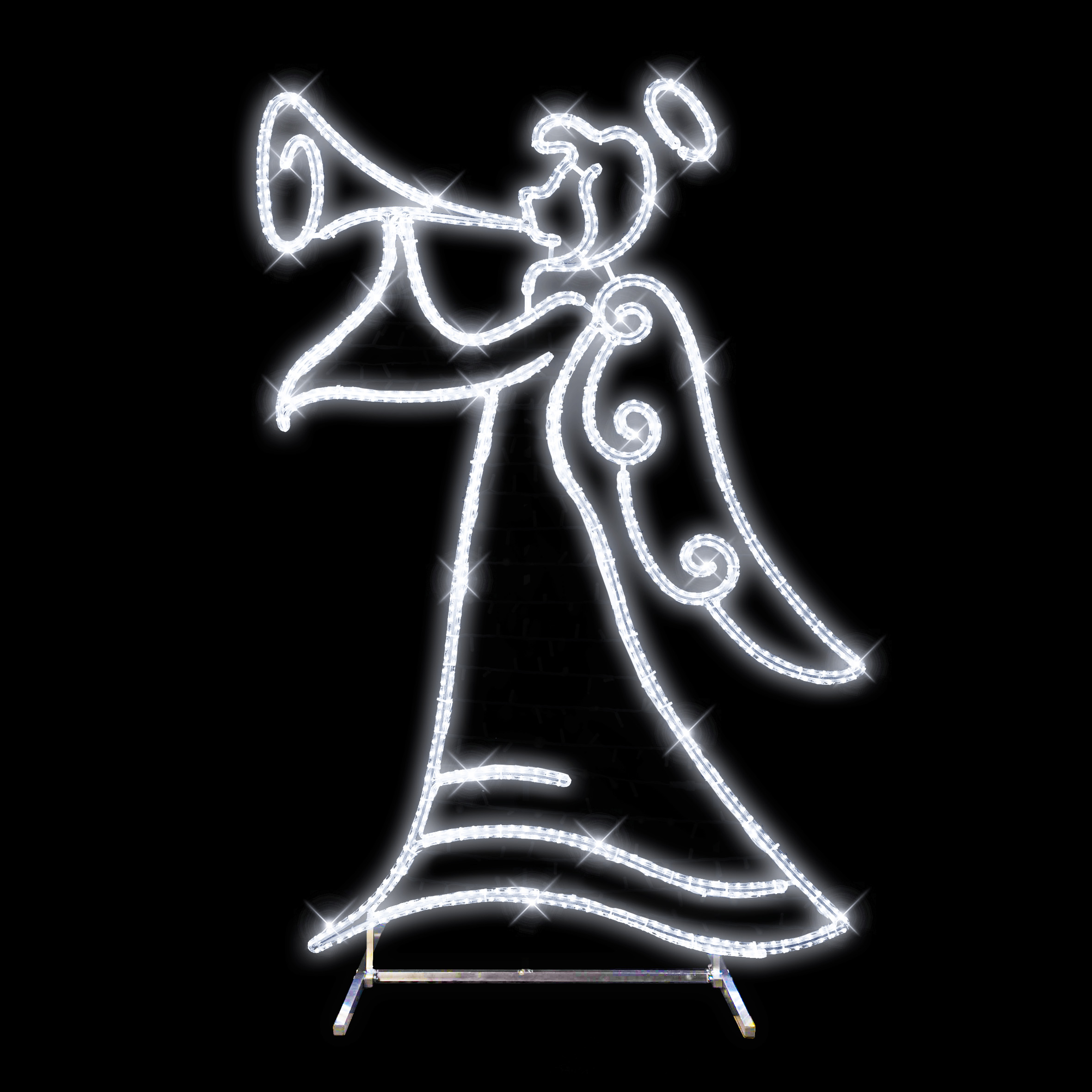 2D LED andělice hrající na trubku - N3/21 - 24 V - 205 x 137 cm - solitér