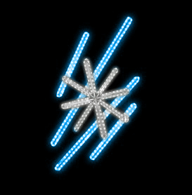 Světelný dekor Hvězda v čarách LED 7231 - 118x65cm