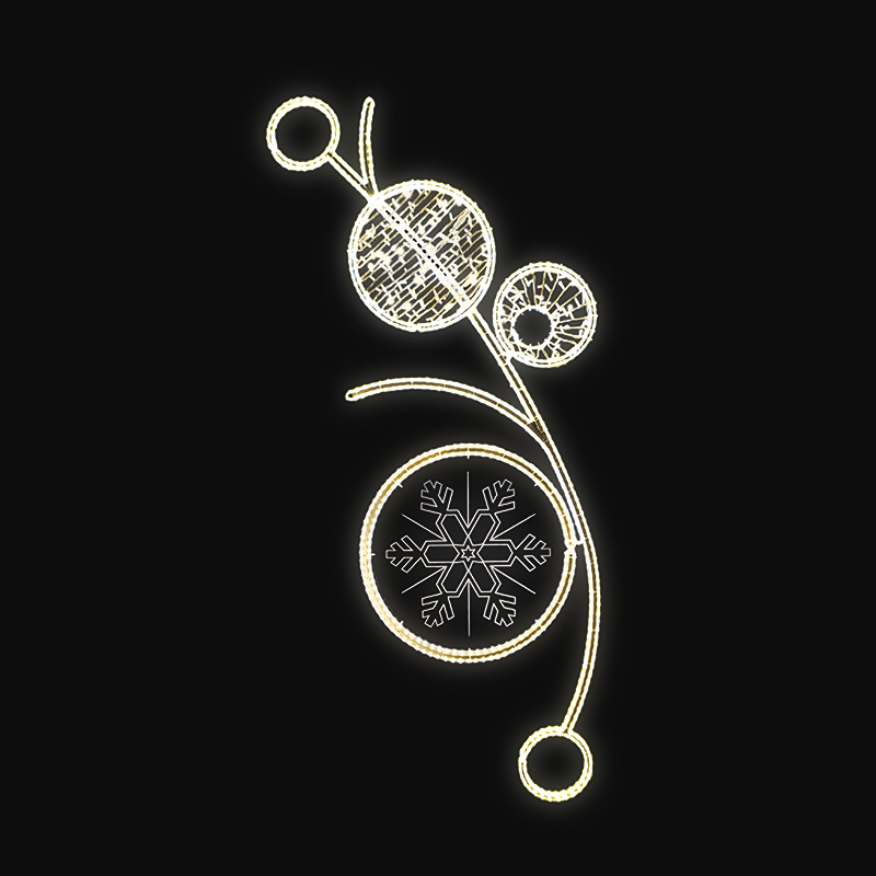 Světelný Dekor kruhy s plastovou vsadkou LED 1041 - 266 x 124 cm