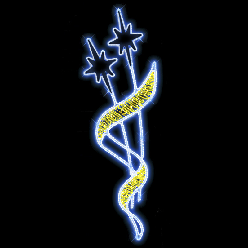 Světelný Dekor Hvězdy Orion v kornoutu malý LED 9702 - 210 x 76 cm