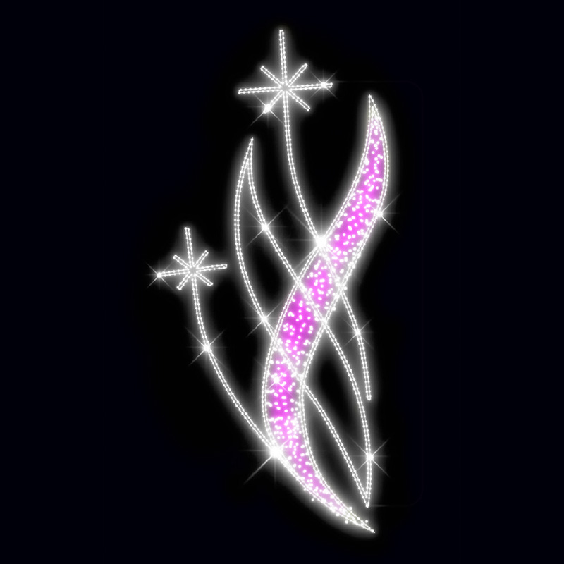 Světelný Dekor Listy s vločkami LED 9921 - 280 x 130 cm