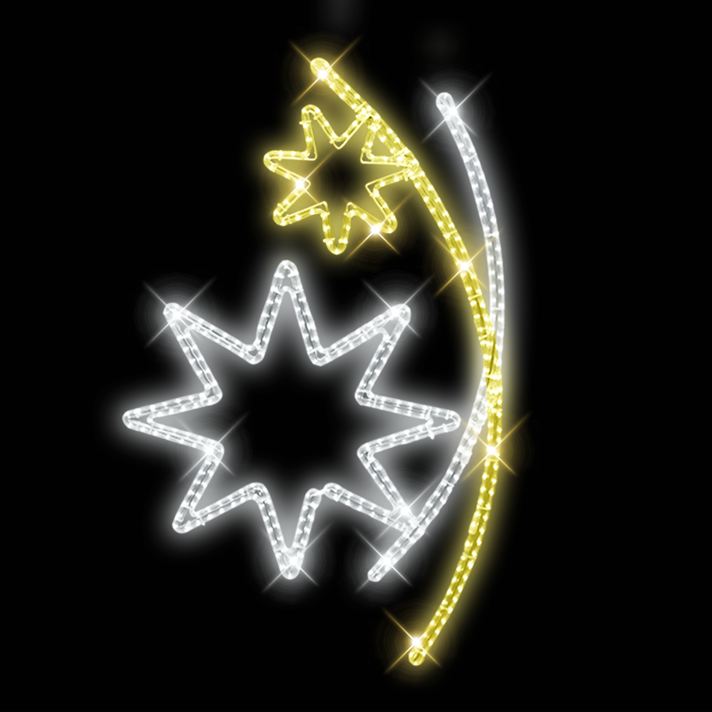 Světelný dekor Hvězdy v oblouku malé LED 1173 - 133 x 81 cm