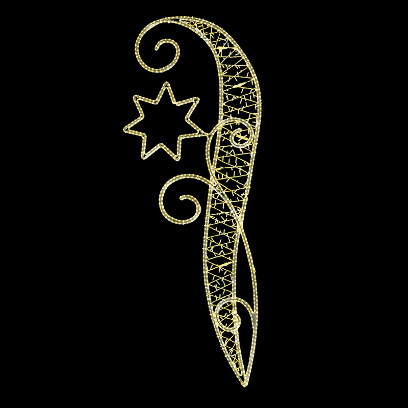 Světelný Dekor esíčko s hvězdou velký LED 1201 - 271 x 104 cm