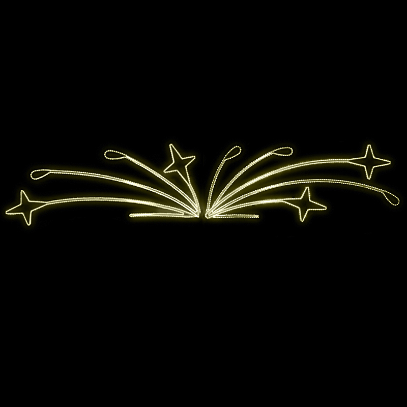 Dekorace do převěsu Hvězdy Orion s orobinci LED 9661 • 9651 - 110 x 561 cm