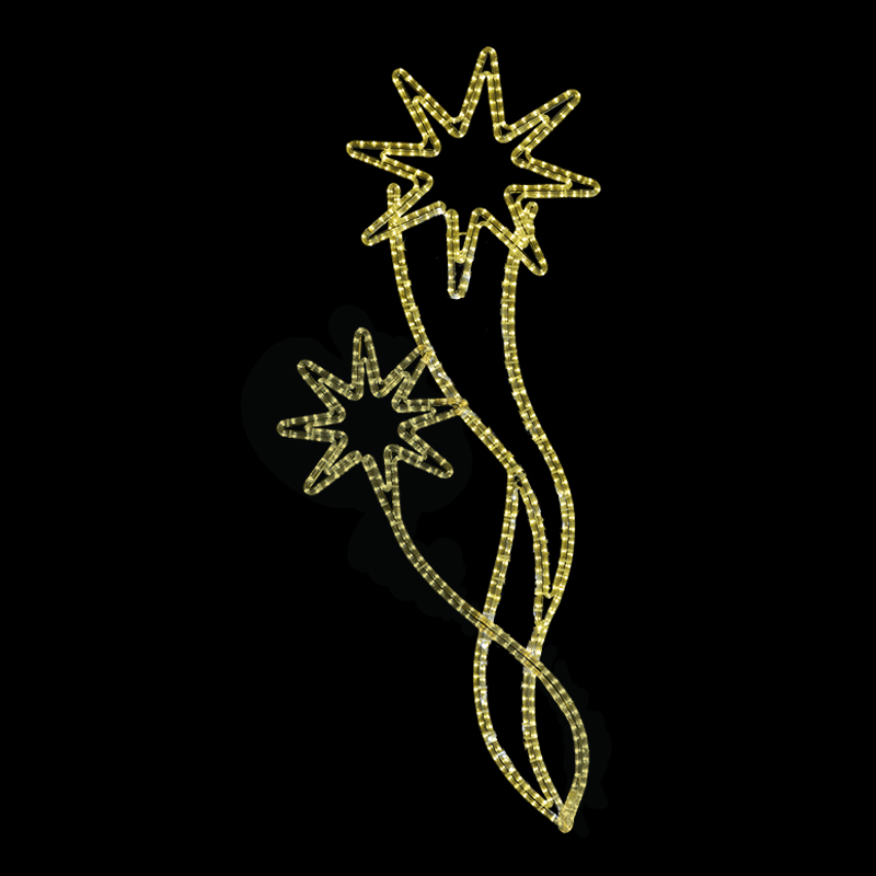 Světelný Dekor hvězdy ve vlnkách LED 1192 - 185 x 77 cm