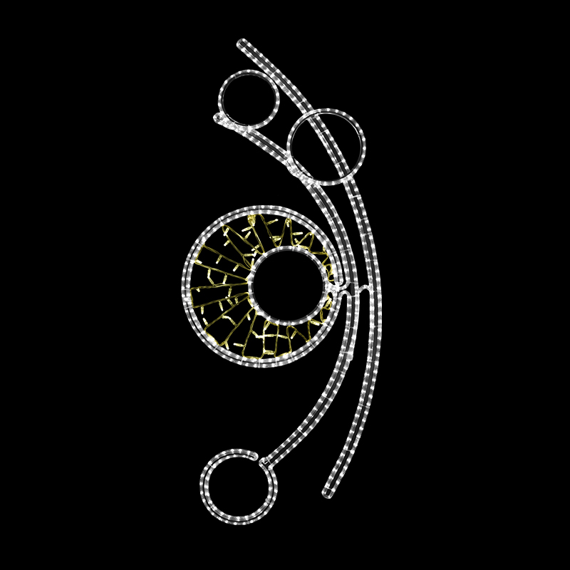 Světelný Dekor s výpletem LED 1013 - 165 x 69 cm