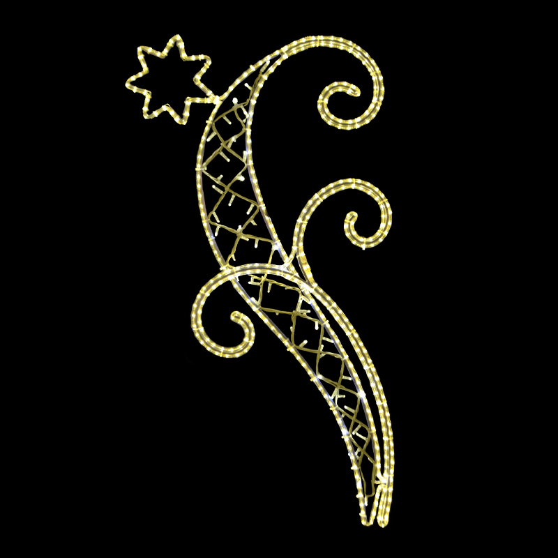 Světelný Kroucený dekor do špičky malý LED 1233 - 152 x 81 cm