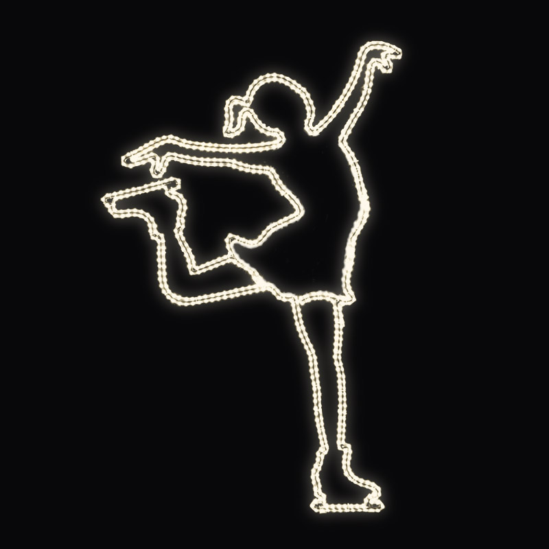 LED dekor bruslařka N12/20 - 213 x 131 cm s výpletem