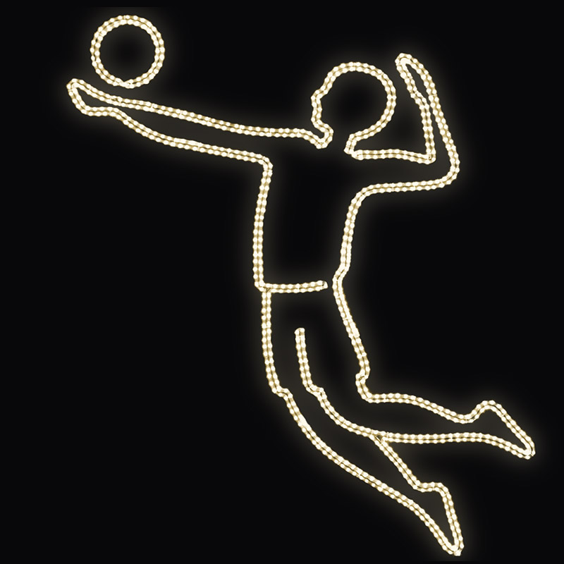 LED dekor volejbalista N18/20 - 207 x 176 cm s výpletem