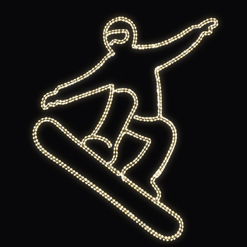 LED dekor snowboardista N20/20 - 180 x 152 cm
