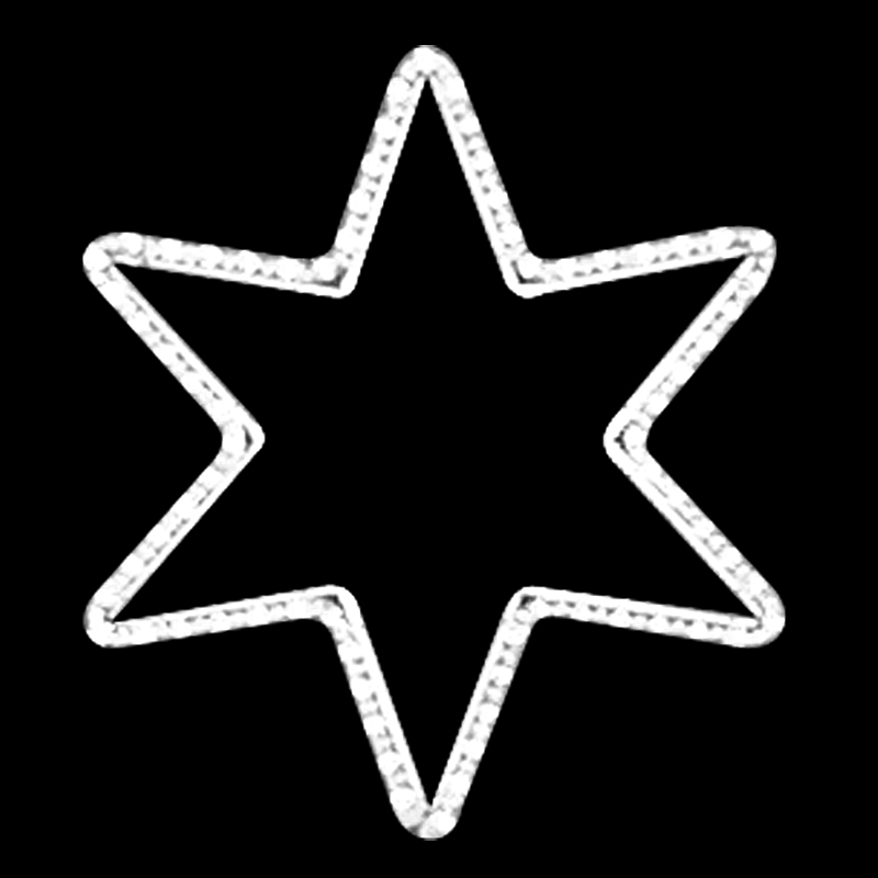 Světelný dekor hvězda LED 5573 - 55 x 55 cm s výpletem
