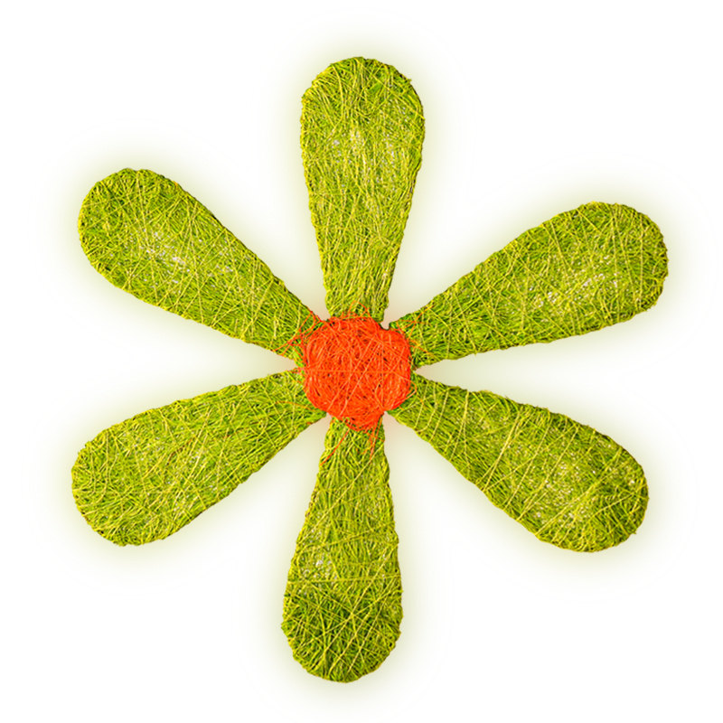 Sisalová kytka B101310 - 20 cm