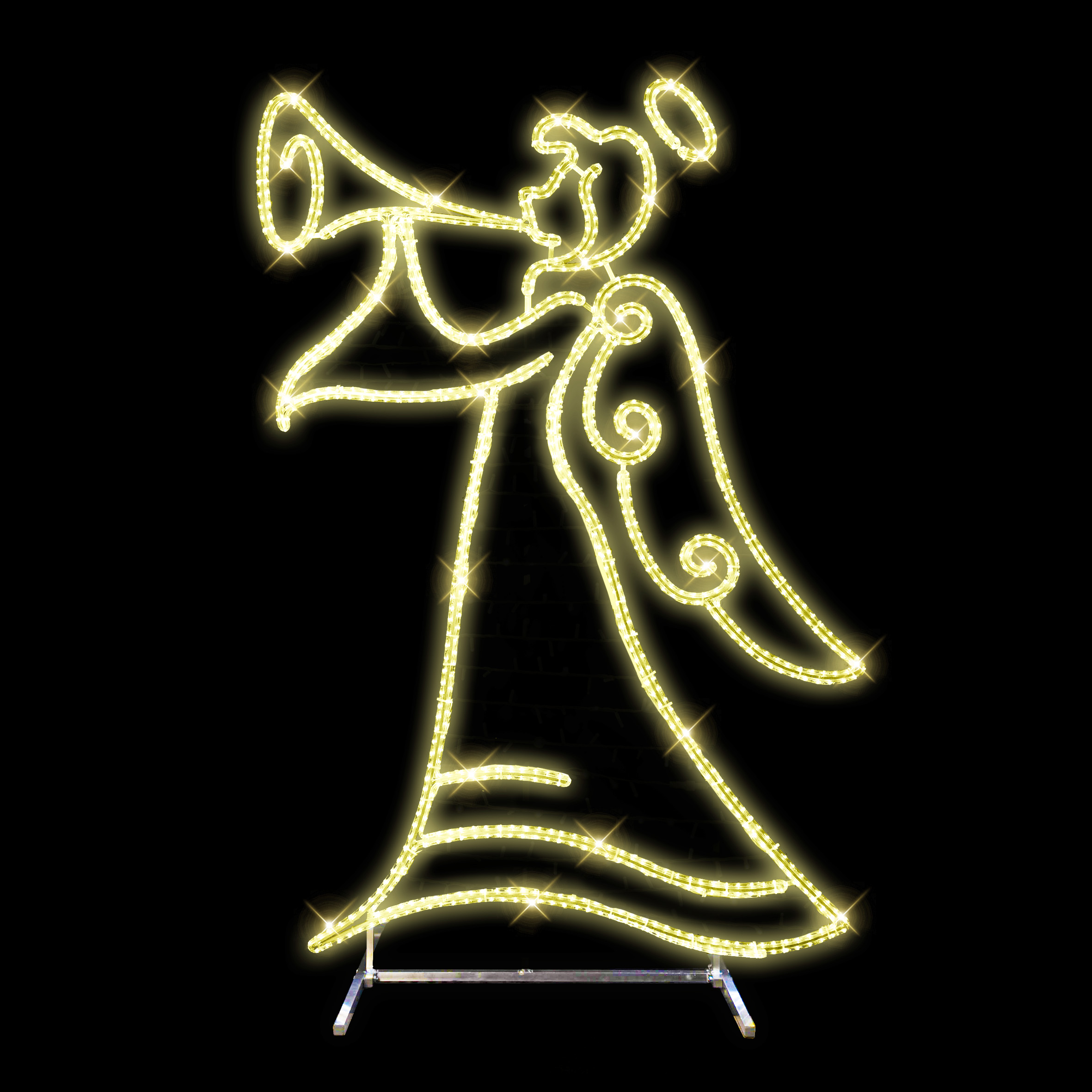 2D LED andělice hrající na trubku - N3/21 - 24 V - 205 x 137 cm - solitér