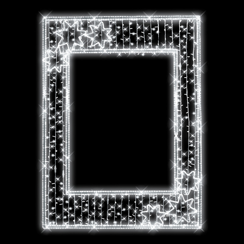 LED fotorám trojhvězdy N32/25 - 253 x 187 cm