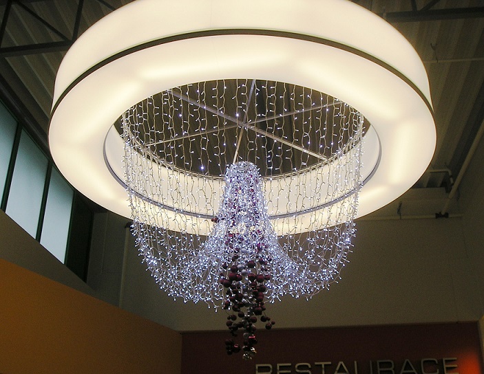 Světelný závěs LED-PLS-1926 bílá/bk 1,5m, 494 LED