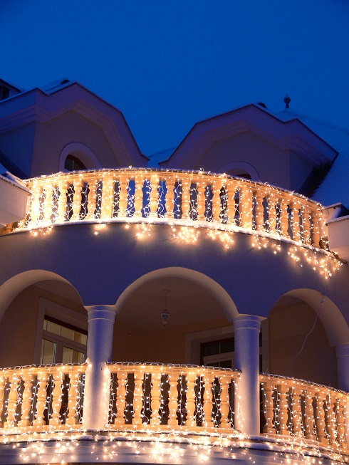 Světelný závěs LED-PLRS-3725 teplá bílá/bk 3m, 925 LED