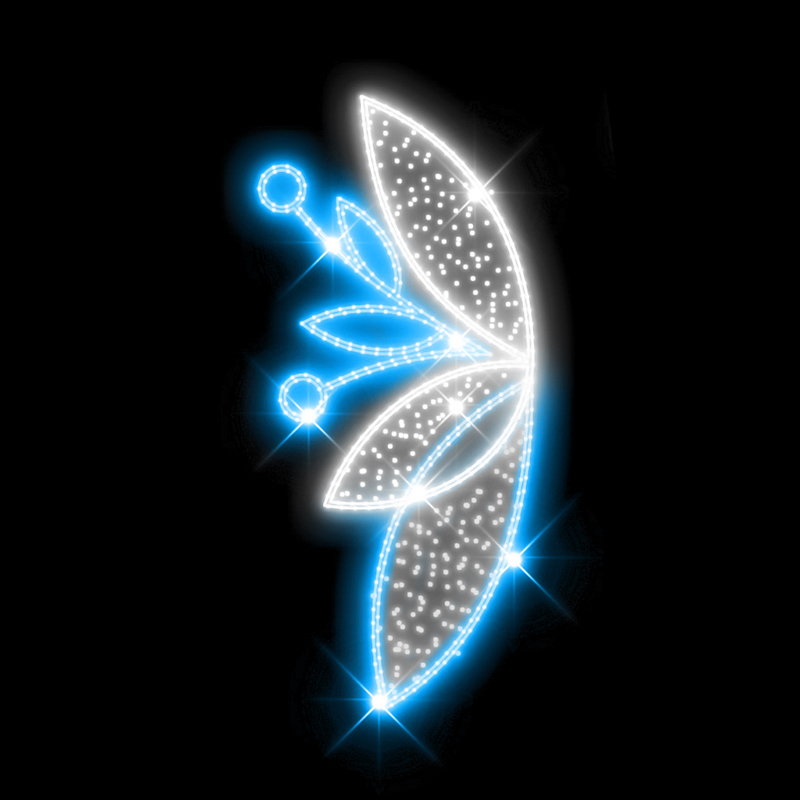 Světelný Dekor Půlkvět malý LED 1032 - 208 x 100 cm