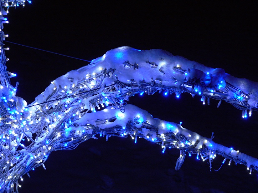 Světelný řetěz LED-PLR-240-14M modrá/bk 14m, 240 LED, křížový konektor
