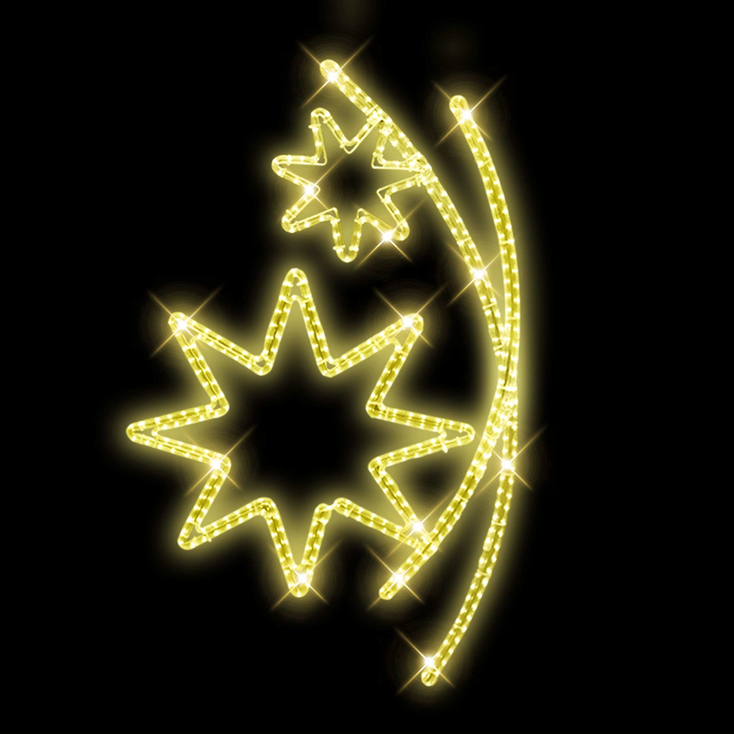 Světelný dekor Hvězdy v oblouku malé LED 1173 - 133 x 81 cm