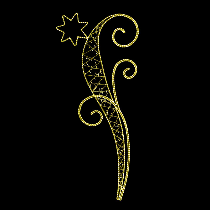 Světelný Kroucený dekor do špičky velký LED 1231 - 266 x 117 cm