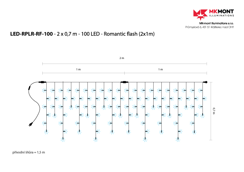 Rampouchy LED-RPLR-RF-100-Romantic bílá/čk
