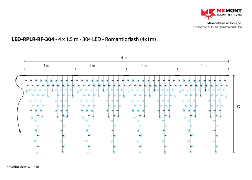 Rampouchy LED-RPLR-RF-304-Romantic bílá/čk