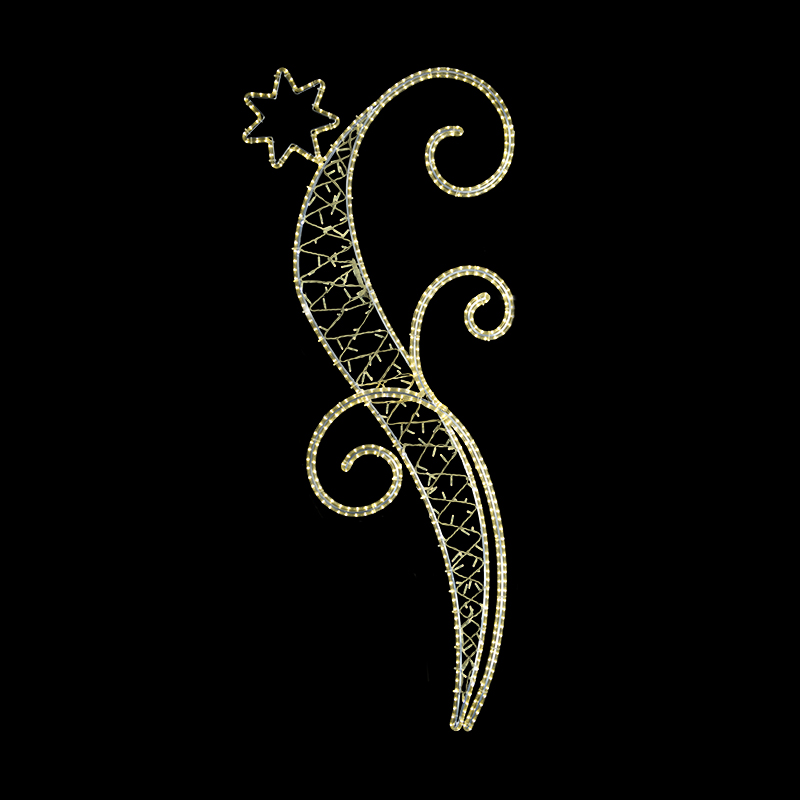 Světelný Kroucený dekor do špičky střední LED 1232 - 216 x 89 cm