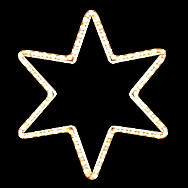 Světelný dekor hvězda LED 5573 - 55 x 55 cm s výpletem
