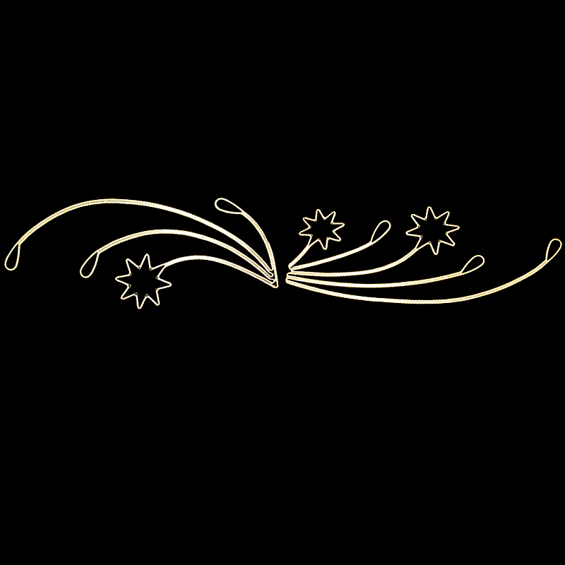 Dekorace do převěsu Hvězdy s orobinci LED 9681 • 9671 - 110 x 568 cm