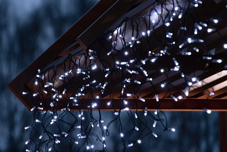 Světelný rampouch LED-RPLR-100 bílá/čk 0,7m, 100 LED