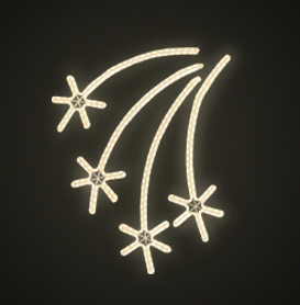 Světelný dekor Padající vločky LED 7682 - 111 x 82 cm