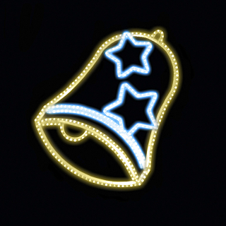 Světelný Dekor zvonek LED 5311 - 107 x 100 cm