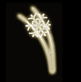 Světelný dekor Vločka na prutech LED 6133 - 172 x 82 cm