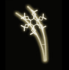 Světelný dekor Vločka na prutech LED 6391 - 172 x 82 cm