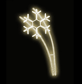Světelný dekor Vločka velká na prutech LED 6421 - 172 x 82 cm