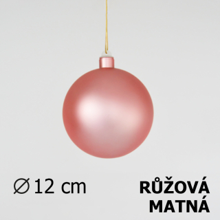 Koule 12 cm - růžová - matná