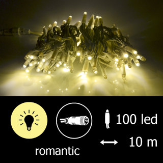 Řetěz LED-PLR-RF-100-10M-Romantic teplá bílá/bk